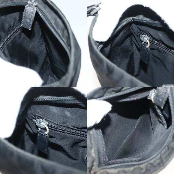 PRADA Shoulder Bag Nylon Black Silver - Picture 12 of 12